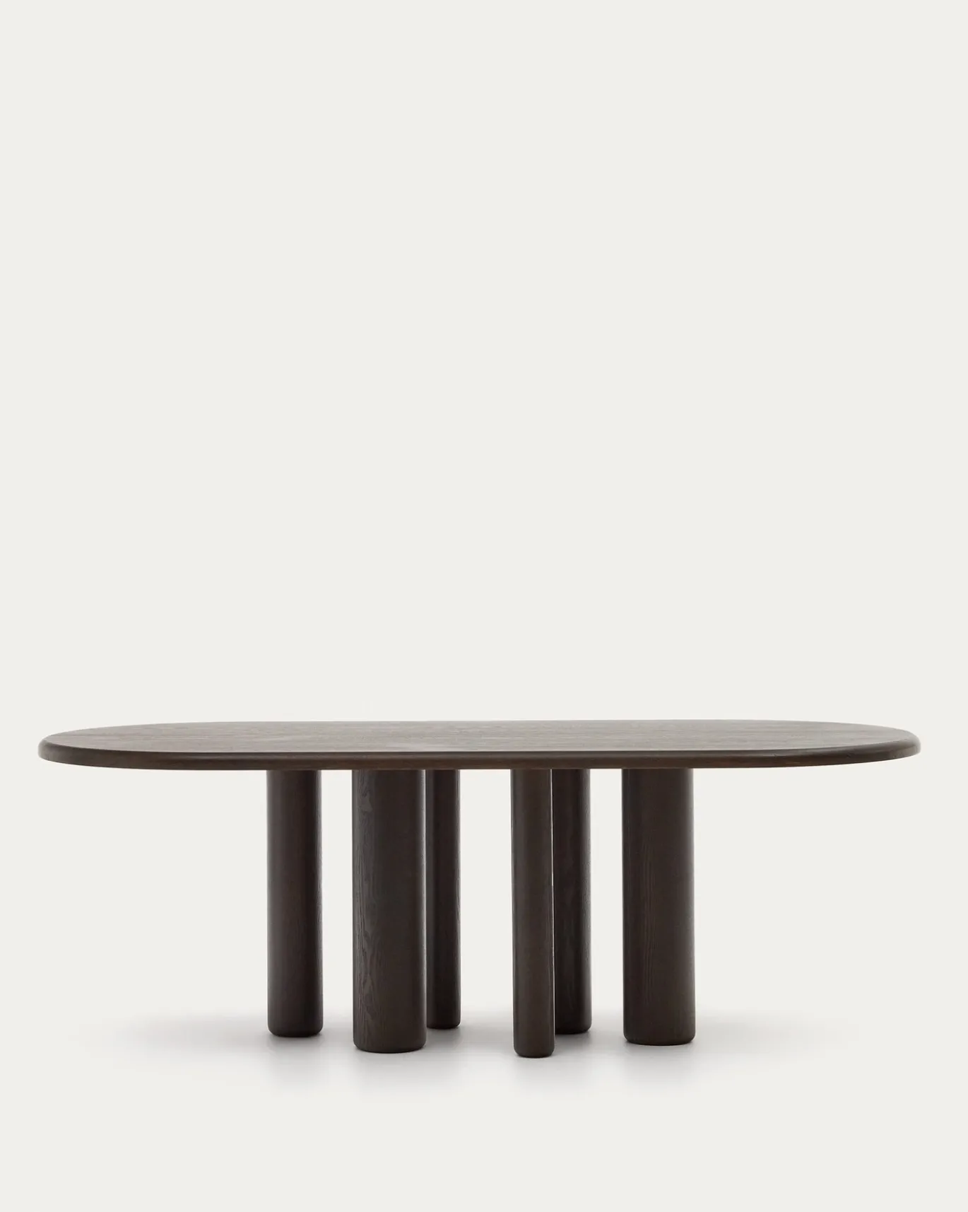 Kave Home Tafel Mailen Ovaal Essenfineer Walnoot Ø220x105cm