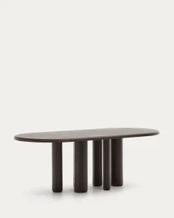 Kave Home Tafel Mailen Ovaal Essenfineer Walnoot Ø220x105cm