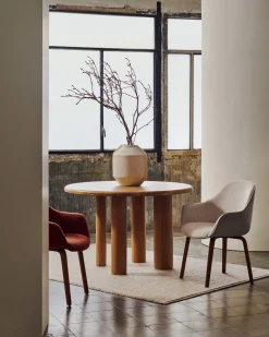 Kave Home Tafel Mailen Rond Essenfineer Naturel Ø120cm