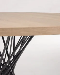 Kave Home Tafel Niut Rond Melamine Naturel Finish Ø120cm
