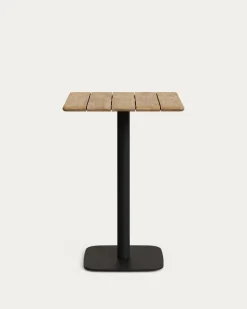 Kave Home Tafel Saura Hoog Vierkant Acacia Naturel 96x70x70cm