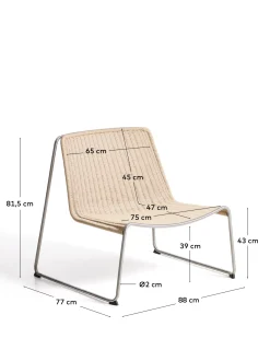 Kave Home Tavari Fauteuil Stapelbaar Beige