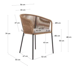 Kave Home Touwstoel Yanet Beige