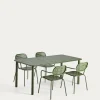 Kave Home Tuinset Brai Staal Groen 180x90cm
