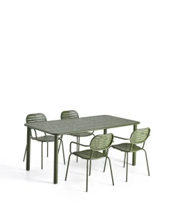 Kave Home Tuinset Brai Staal Groen 180x90cm