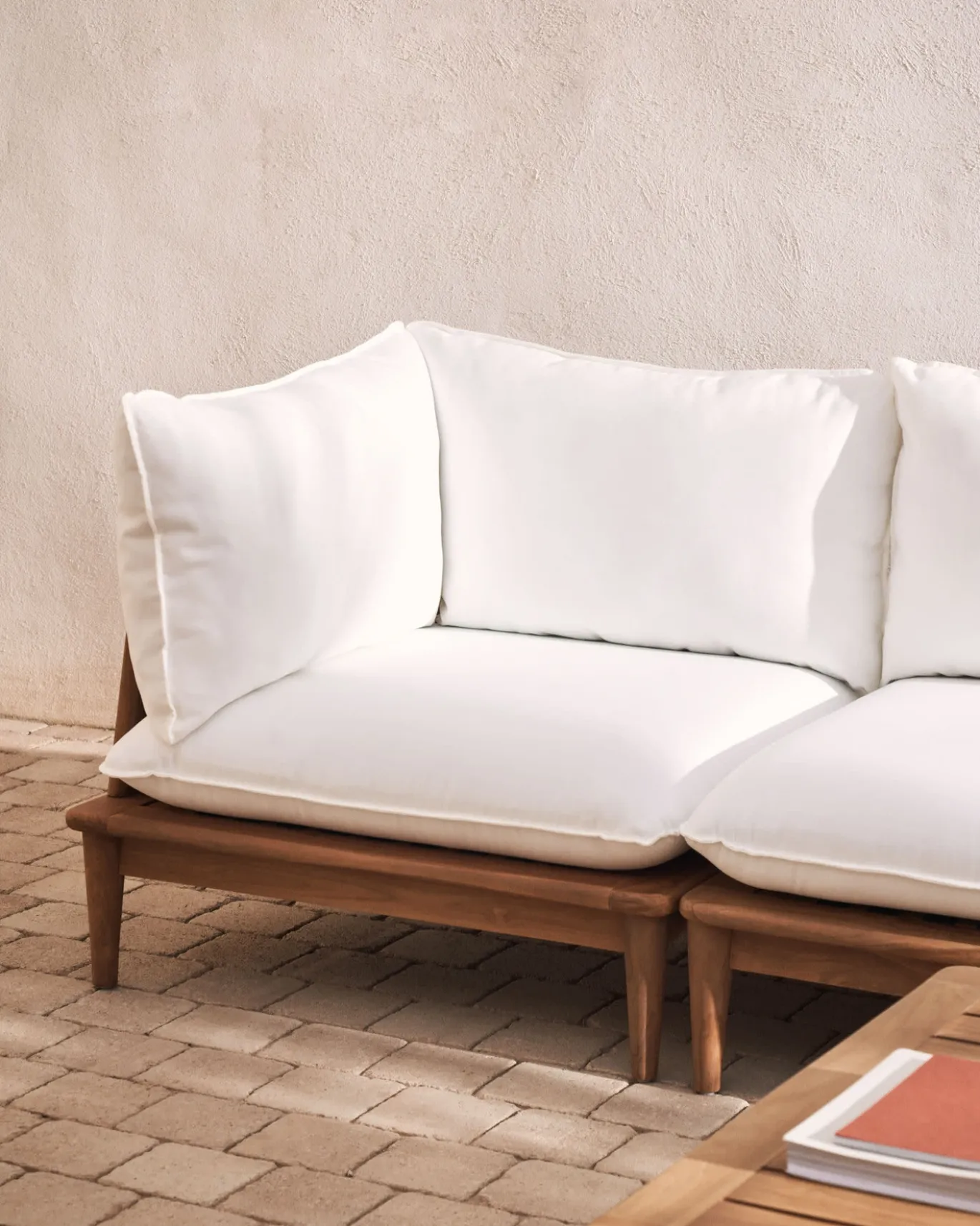 Kave Home Tuinset Portitxol Met 2 Salontafels Teakhout