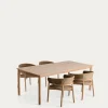 Kave Home Tuinset Sori Acaciahout Taupe Touw 4 stoelen