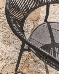 Kave Home Tuinstoel Alimia Stapelbaar Aluminium Grafiet