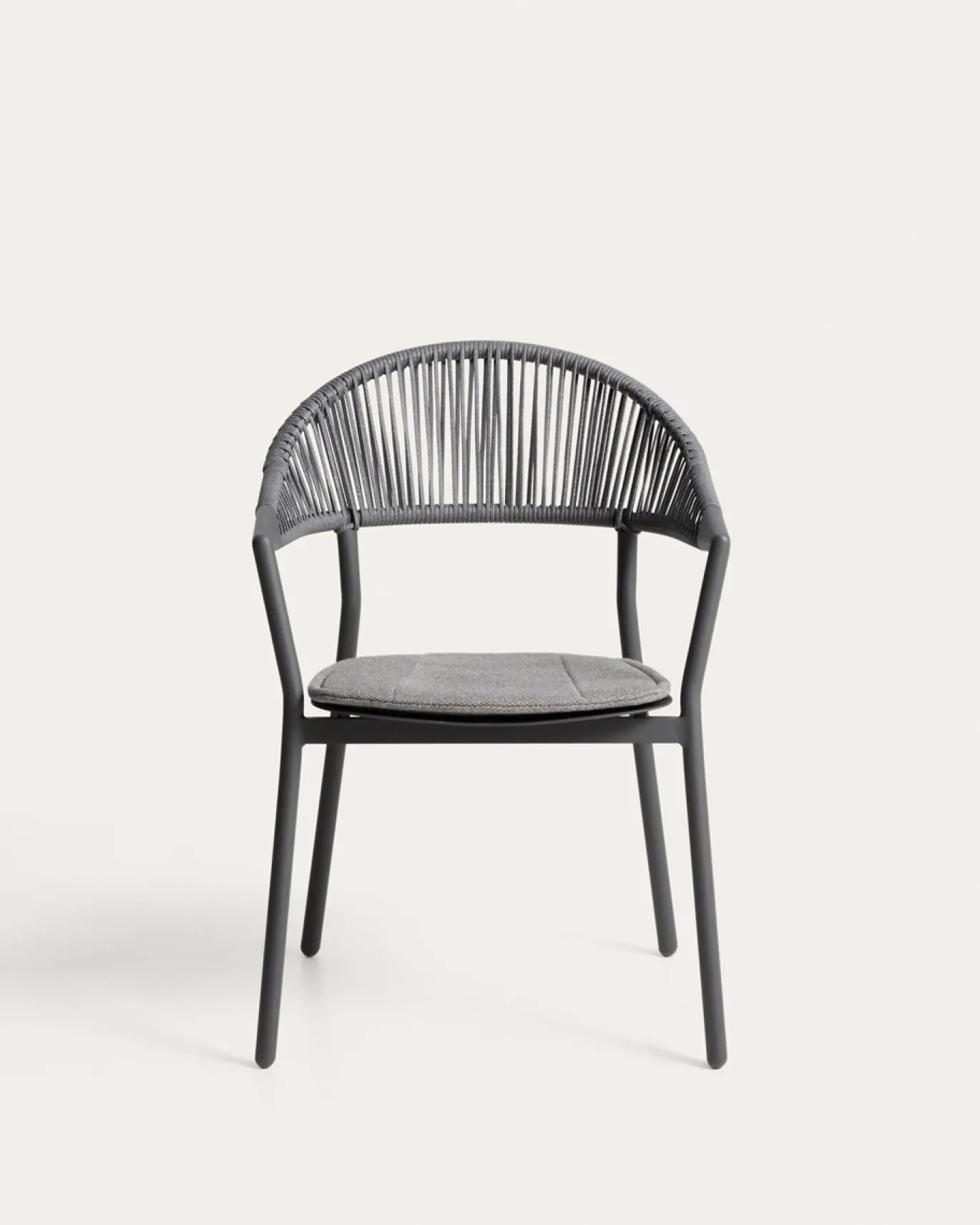 Kave Home Tuinstoel Alimia Stapelbaar Aluminium Grafiet