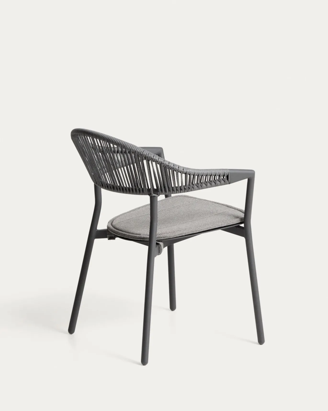 Kave Home Tuinstoel Alimia Stapelbaar Aluminium Grafiet