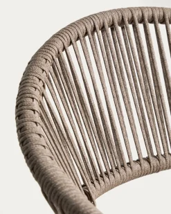 Kave Home Tuinstoel Alimia Stapelbaar Aluminium Taupe