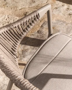 Kave Home Tuinstoel Alimia Stapelbaar Aluminium Taupe
