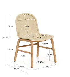 Kave Home Tuinstoel Alipa Acaciahout Beige