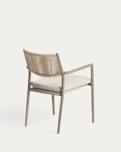 Kave Home Tuinstoel Argasi Stapelbaar Taupe Touw