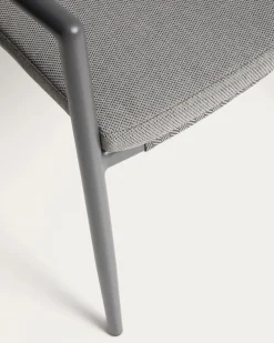Kave Home Tuinstoel Argasi Stapelbaar Grafiet Touw