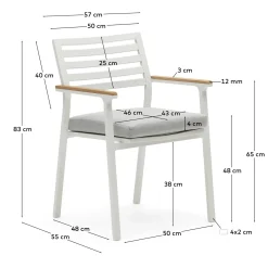 Kave Home Tuinstoel Bona Aluminium Wit