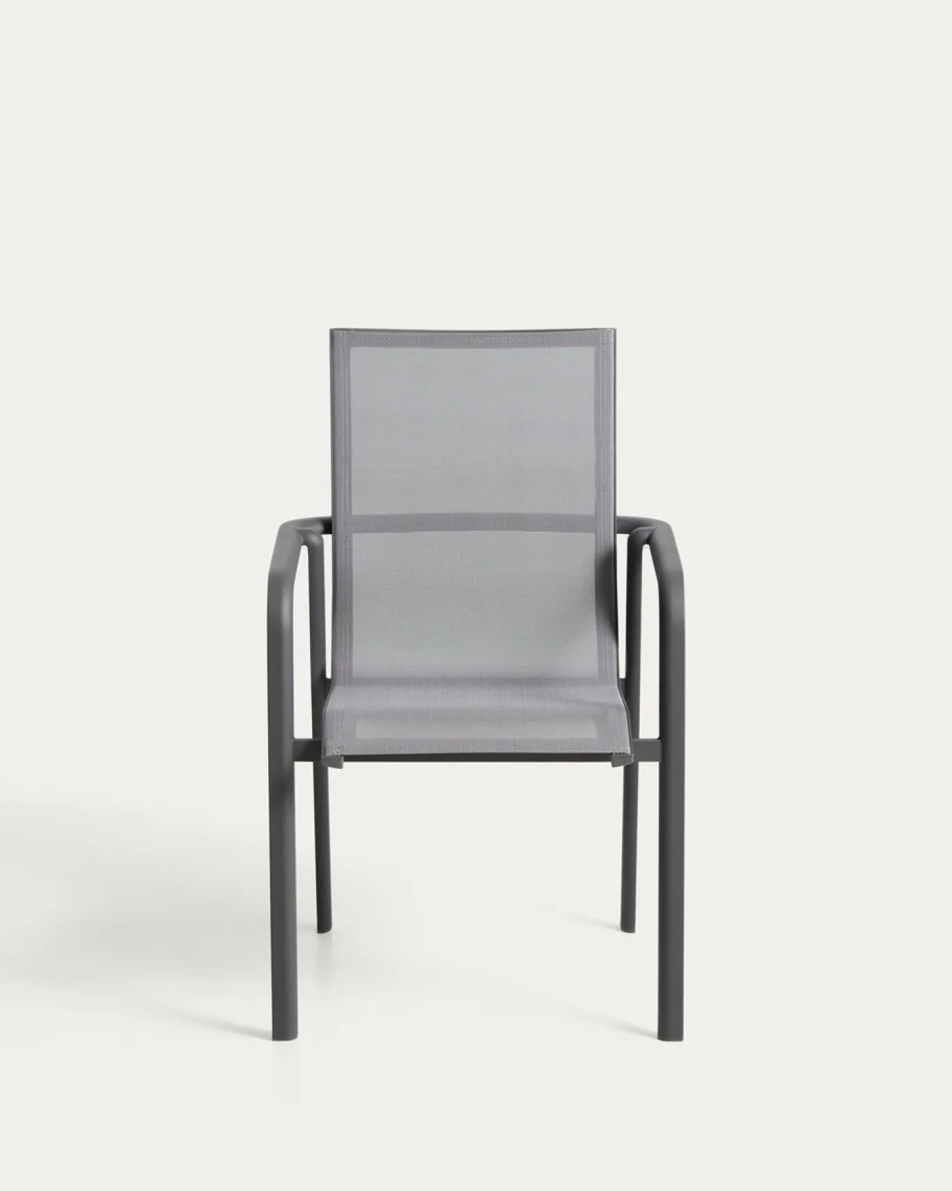 Kave Home Tuinstoel Canea Stapelbaar Aluminium Grafiet