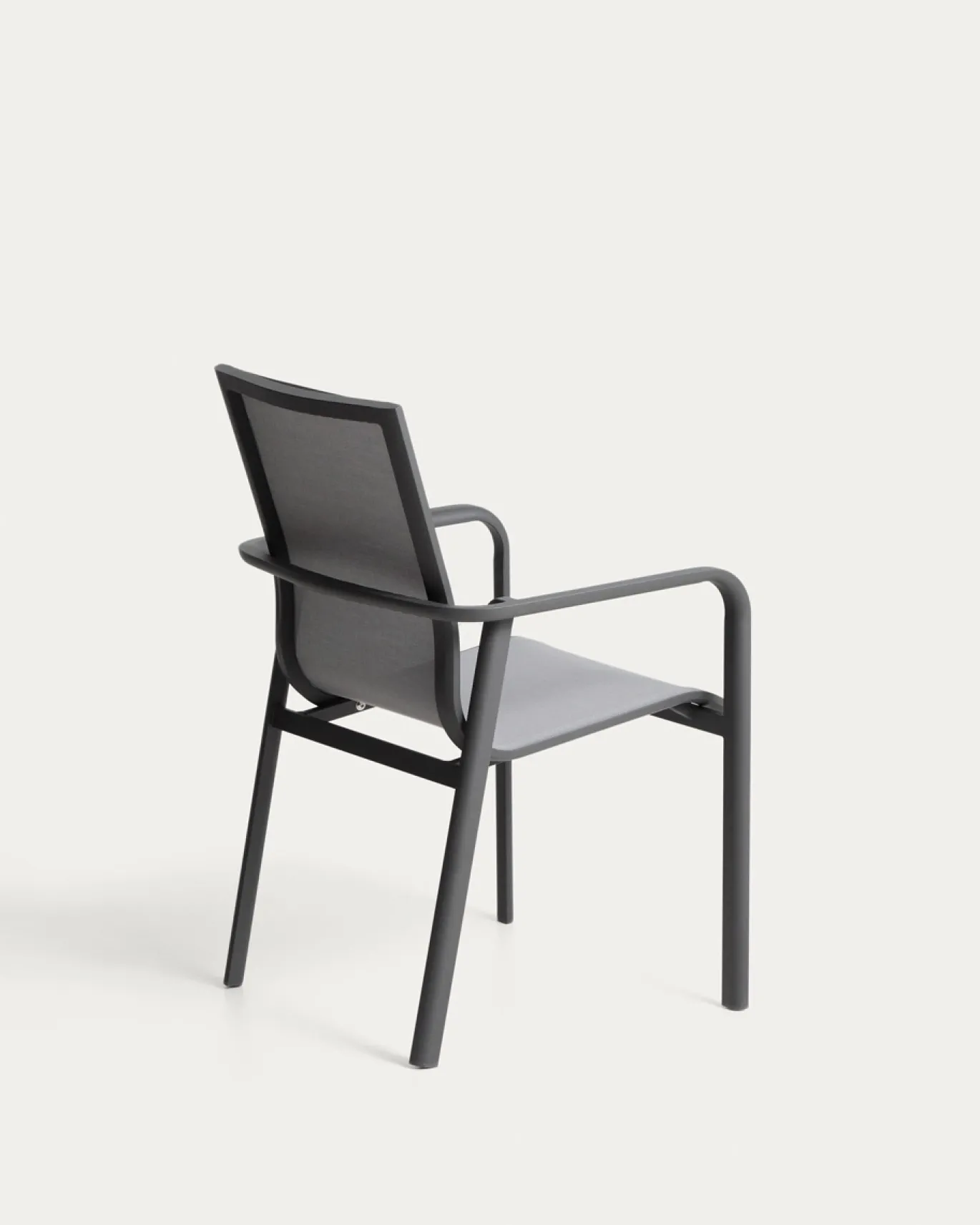 Kave Home Tuinstoel Canea Stapelbaar Aluminium Grafiet