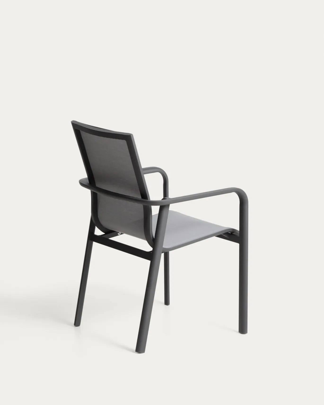 Kave Home Tuinstoel Canea Stapelbaar Aluminium Grafiet