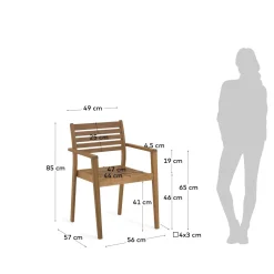 Kave Home Tuinstoel Hanzel Massief Acacia