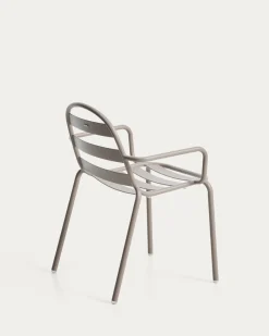 Kave Home Tuinstoel Joncols Stapelbaar Taupe
