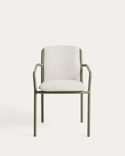 Kave Home Tuinstoel Linosa Aluminium Groen/Beige