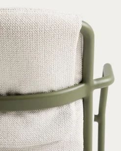 Kave Home Tuinstoel Linosa Aluminium Groen/Beige