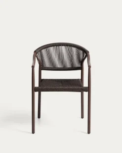 Kave Home Tuinstoel Livadia Stapelbaar Bruin