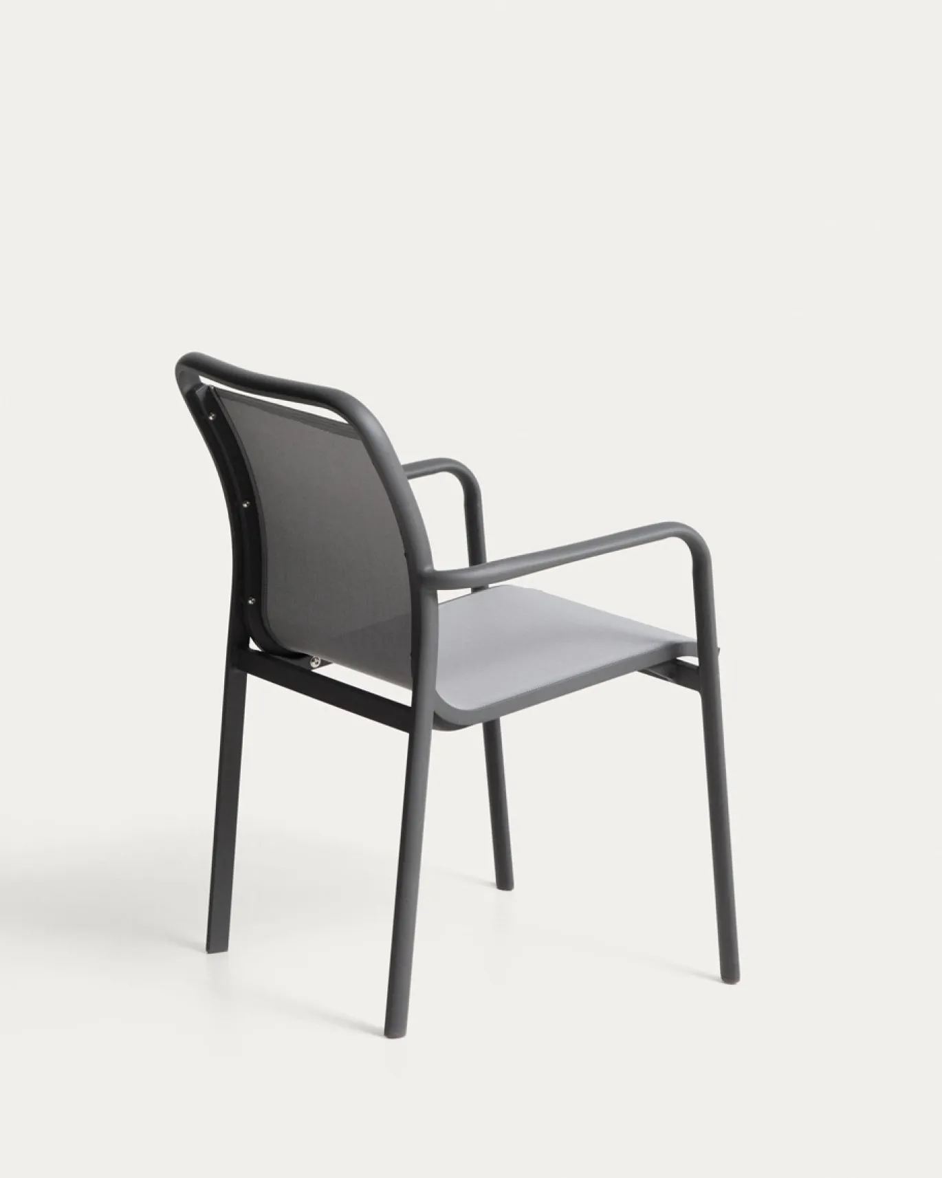 Kave Home Tuinstoel Luri Stapelbaar Aluminium Grafiet