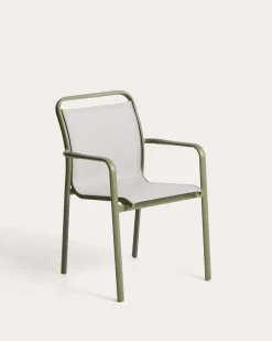 Kave Home Tuinstoel Luri Stapelbaar Aluminium Groen