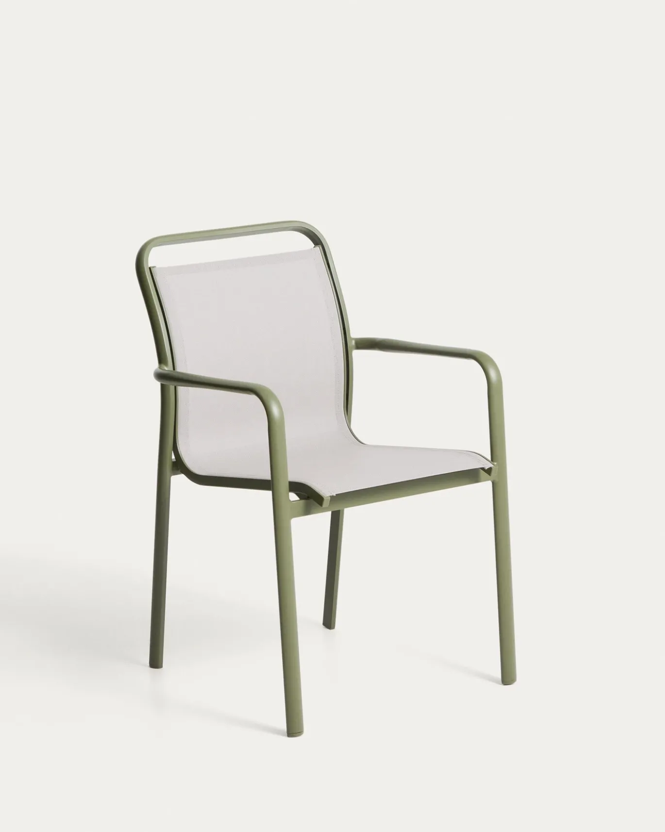Kave Home Tuinstoel Luri Stapelbaar Aluminium Groen