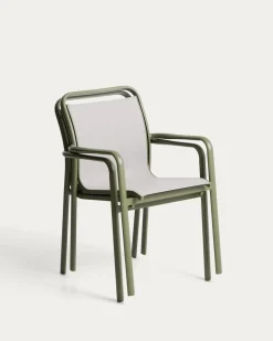 Kave Home Tuinstoel Luri Stapelbaar Aluminium Groen