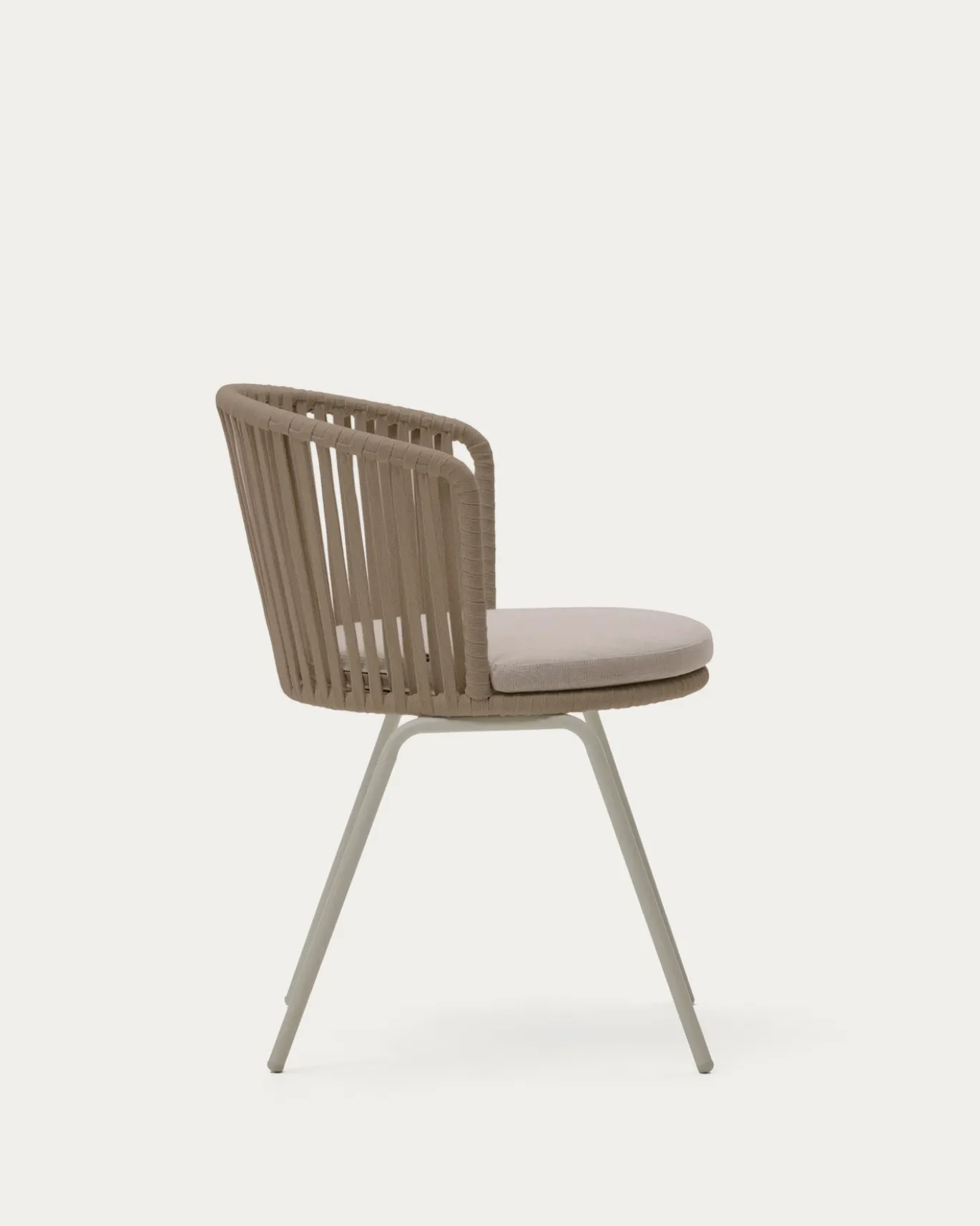Kave Home Tuinstoel Saconca Touw Staal Beige