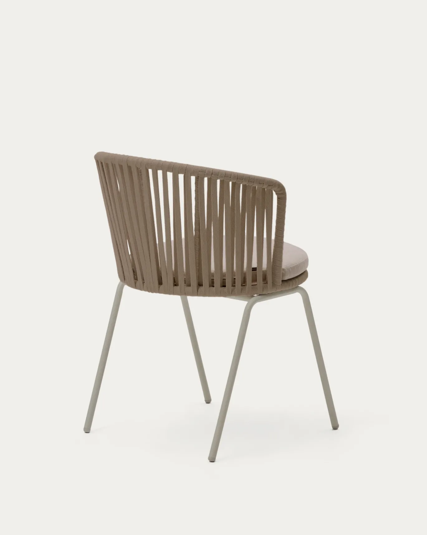 Kave Home Tuinstoel Saconca Touw Staal Beige