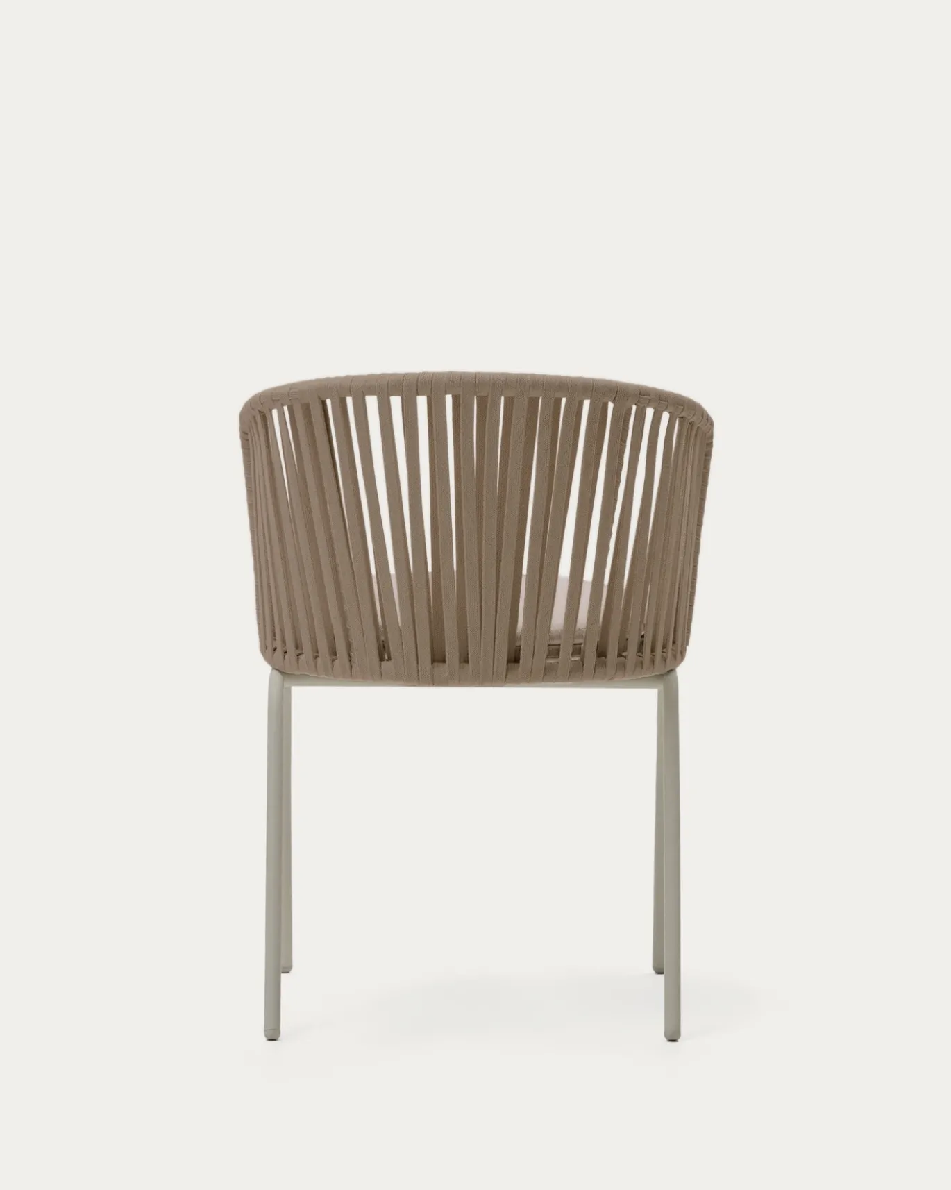 Kave Home Tuinstoel Saconca Touw Staal Beige