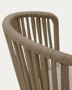 Kave Home Tuinstoel Saconca Touw Staal Beige