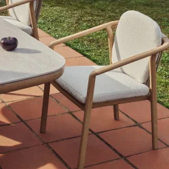 Kave Home Tuinstoel Sirte Stapelbaar Aluminium Naturel