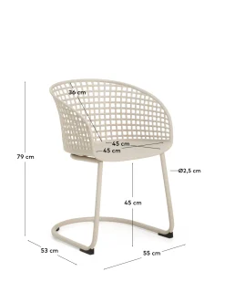 Kave Home Tuinstoel Tenaro Beige