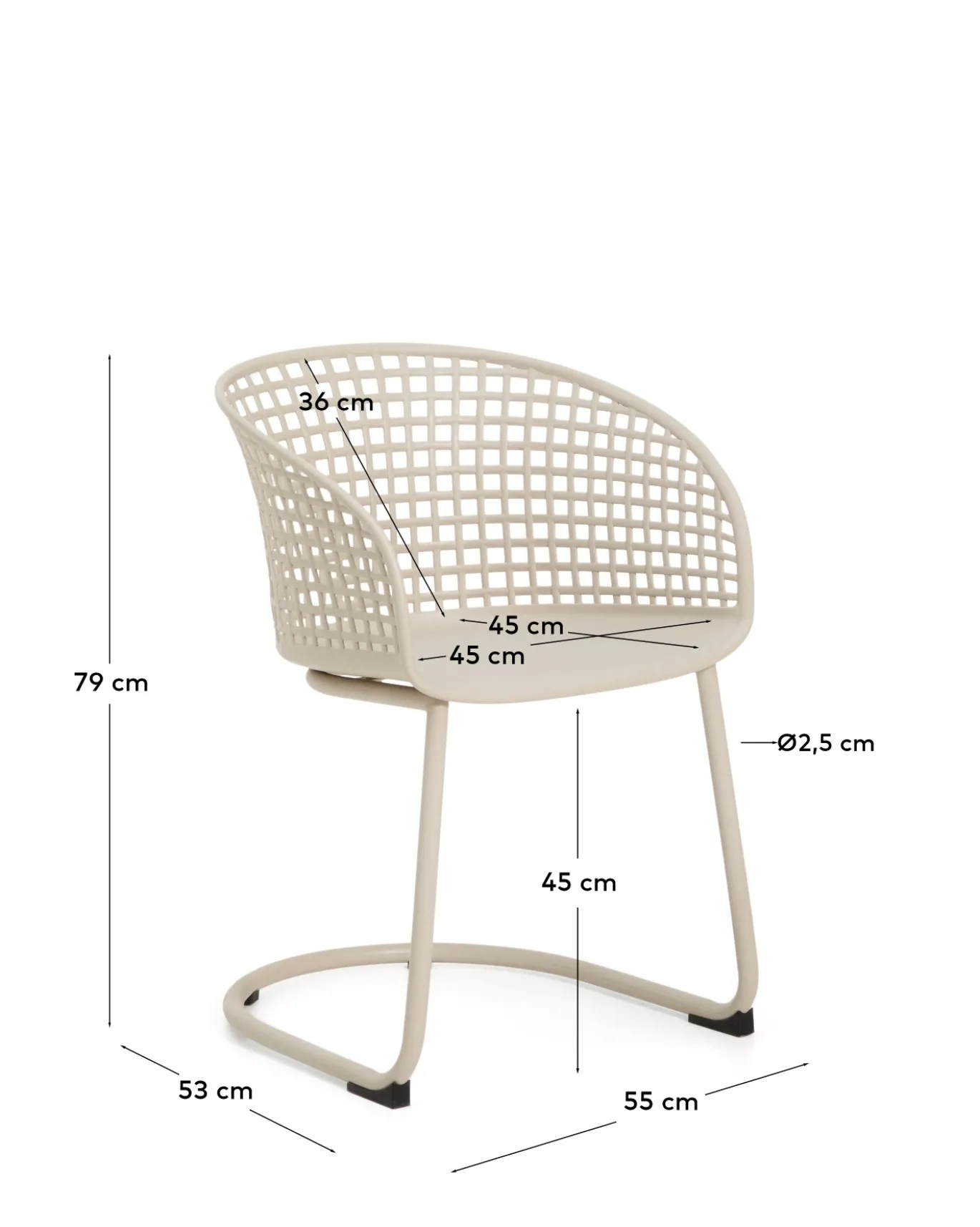 Kave Home Tuinstoel Tenaro Beige