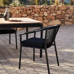 Kave Home Tuinstoel Xelida Zwart Touw