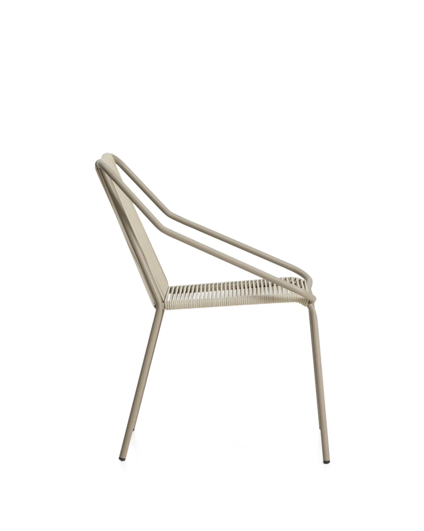 Kave Home Tuinstoel Zivia Touw Staal Ecru Taupe