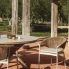 Kave Home Tuinstoel Zuara Aluminium Beige Synthetisch Touw Bruin