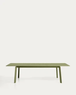 Kave Home Tuintafel Brela Uitschuifbaar Aluminium Groen 205-287cm