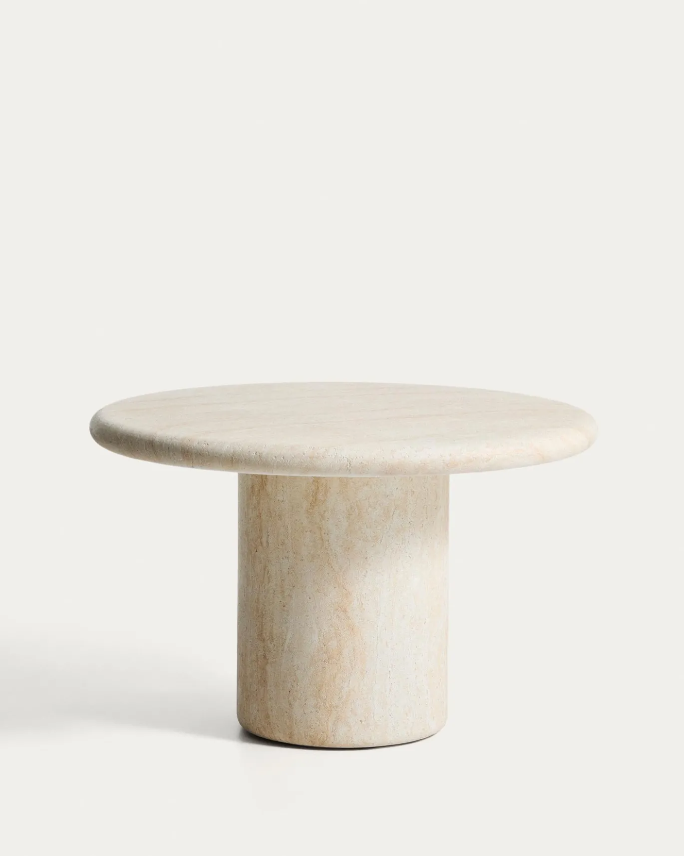 Kave Home Tuintafel Drasi Travertin ø122 cm