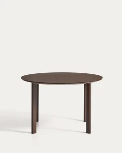 Kave Home Tuintafel Erice Donkerbruin Ø120cm