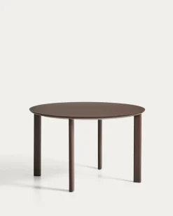 Kave Home Tuintafel Erice Donkerbruin Ø120cm