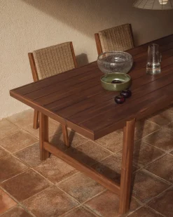 Kave Home Tuintafel Itani Massief Acaciahout Bruin 240cm