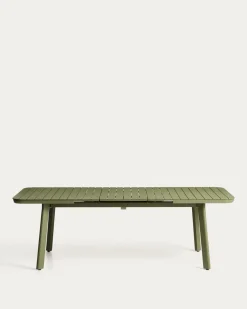 Kave Home Tuintafel Izola Aluminium Groen 185-235cm