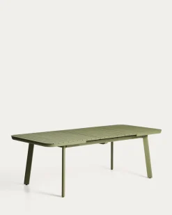 Kave Home Tuintafel Izola Aluminium Groen 185-235cm