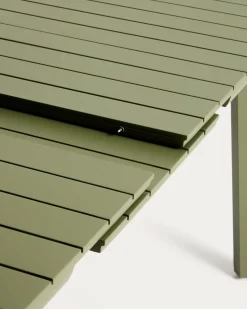 Kave Home Tuintafel Izola Aluminium Groen 185-235cm